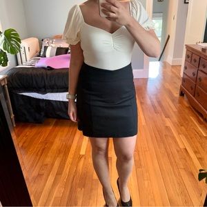 Black pencil skirt